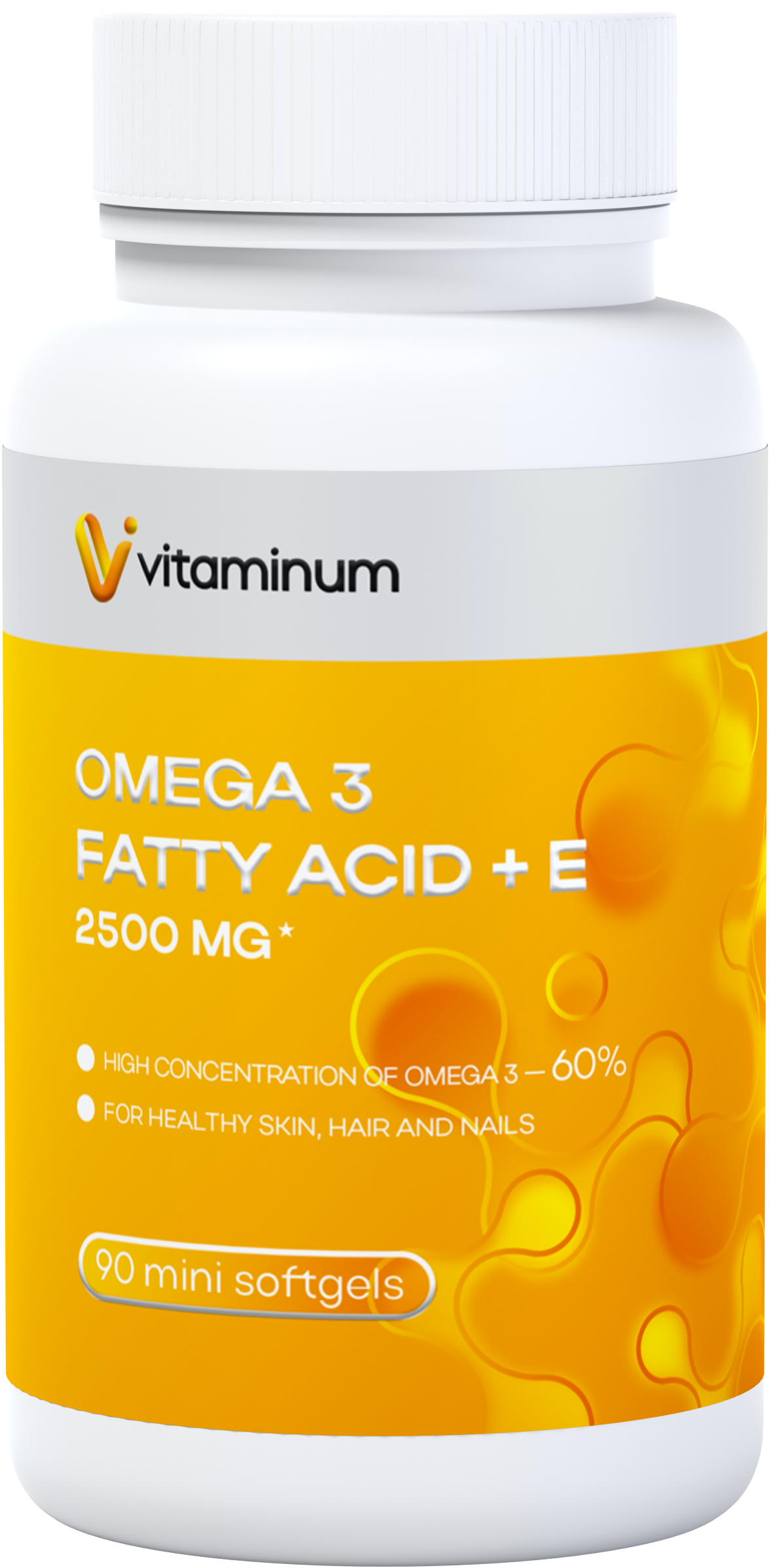  Vitaminum ОМЕГА 3 60% + витамин Е (2500 MG*) 90 капсул 700 мг   в Пятигорске