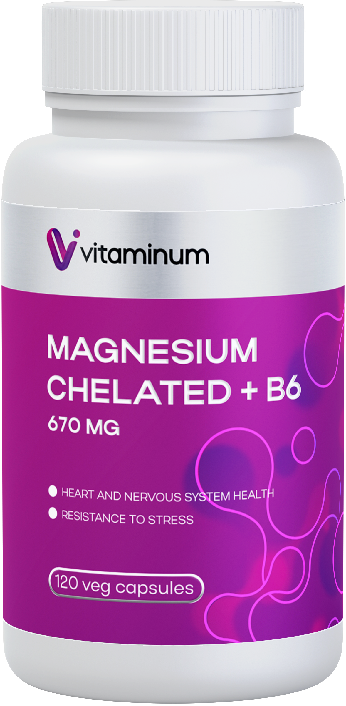  Vitaminum МАГНИЙ ХЕЛАТ + витамин В6 (670 MG) 120 капсул 800 мг  в Пятигорске